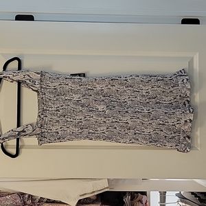 NWT Express snake print ruched dress